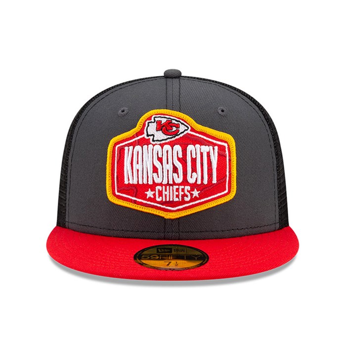 Kansas City Chiefs NFL Draft 59FIFTY Lippis Harmaat - New Era Lippikset Tarjota FI-123865